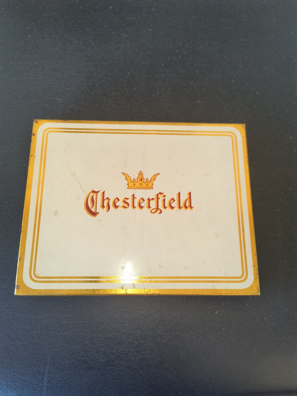 Gold & White Metal Cigarette Case -